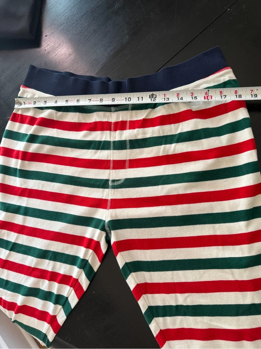 J. Crew Navy Striped Red, Green & White Pajama Pants Sz L k497